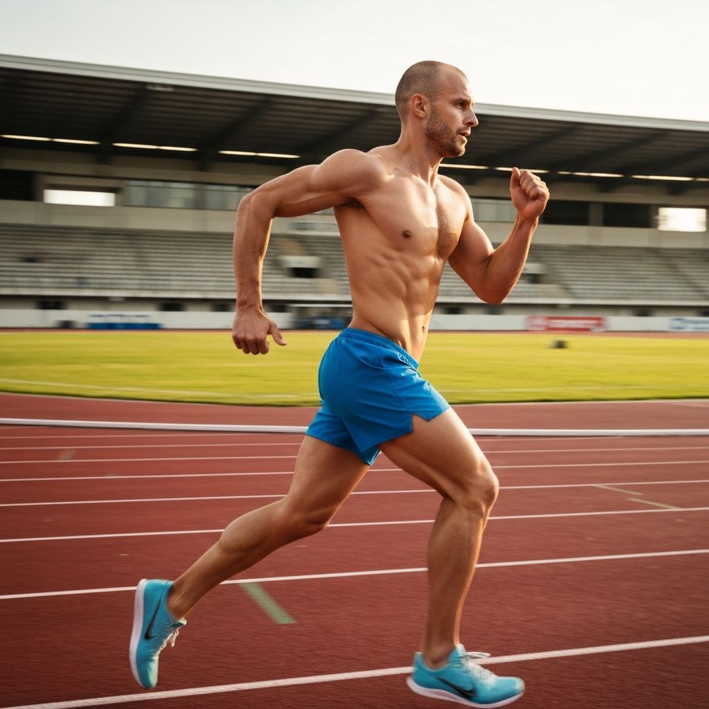 Running shorts azul
